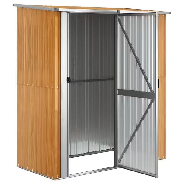vidaXL Abri de jardin 180,5x97x209,5 cm acier galvanisé aspect bois