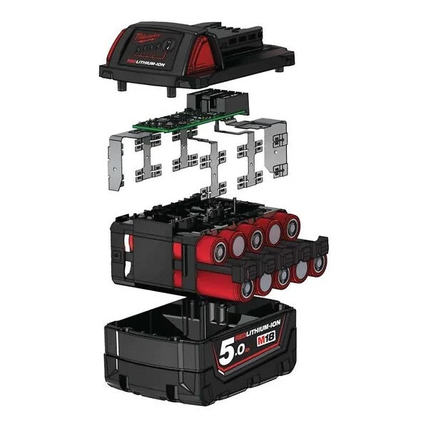 Batterie 5.0 Ah MILWAUKEE M18B5 M18™ Red Lithium