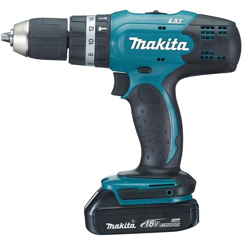 Perceuse visseuse à percussion Makita 18V 42Nm avec 2 batteries Li-Ion 1.5Ah coffret MakPac