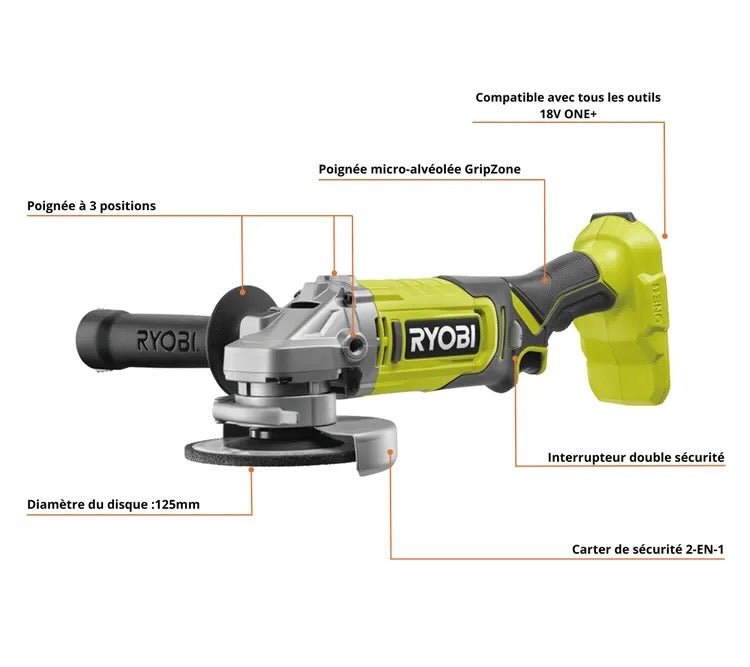 Pack de 2 outils RYOBI + 2 batteries