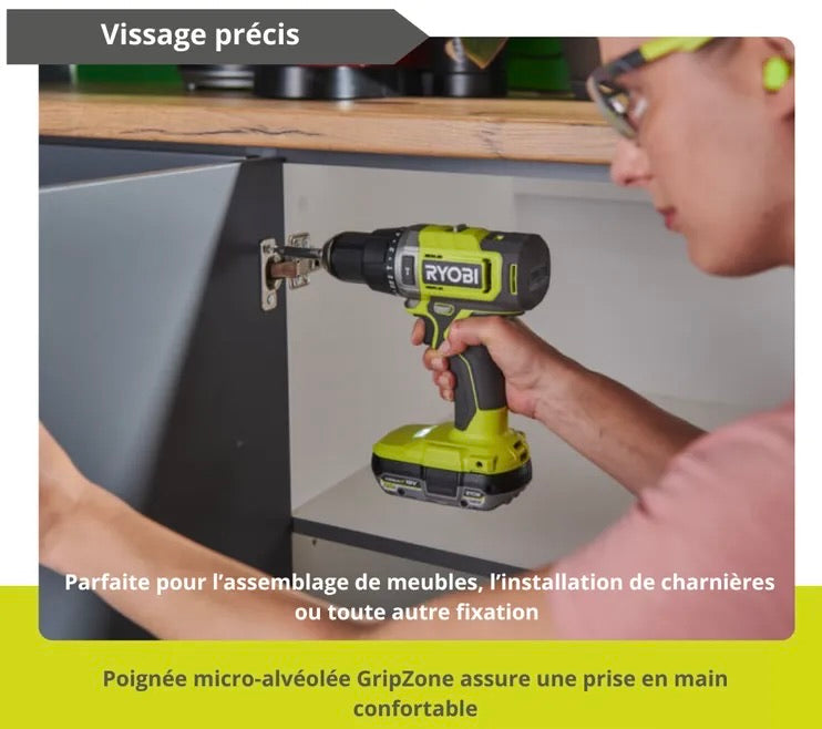 Pack de 2 outils RYOBI + 2 batteries