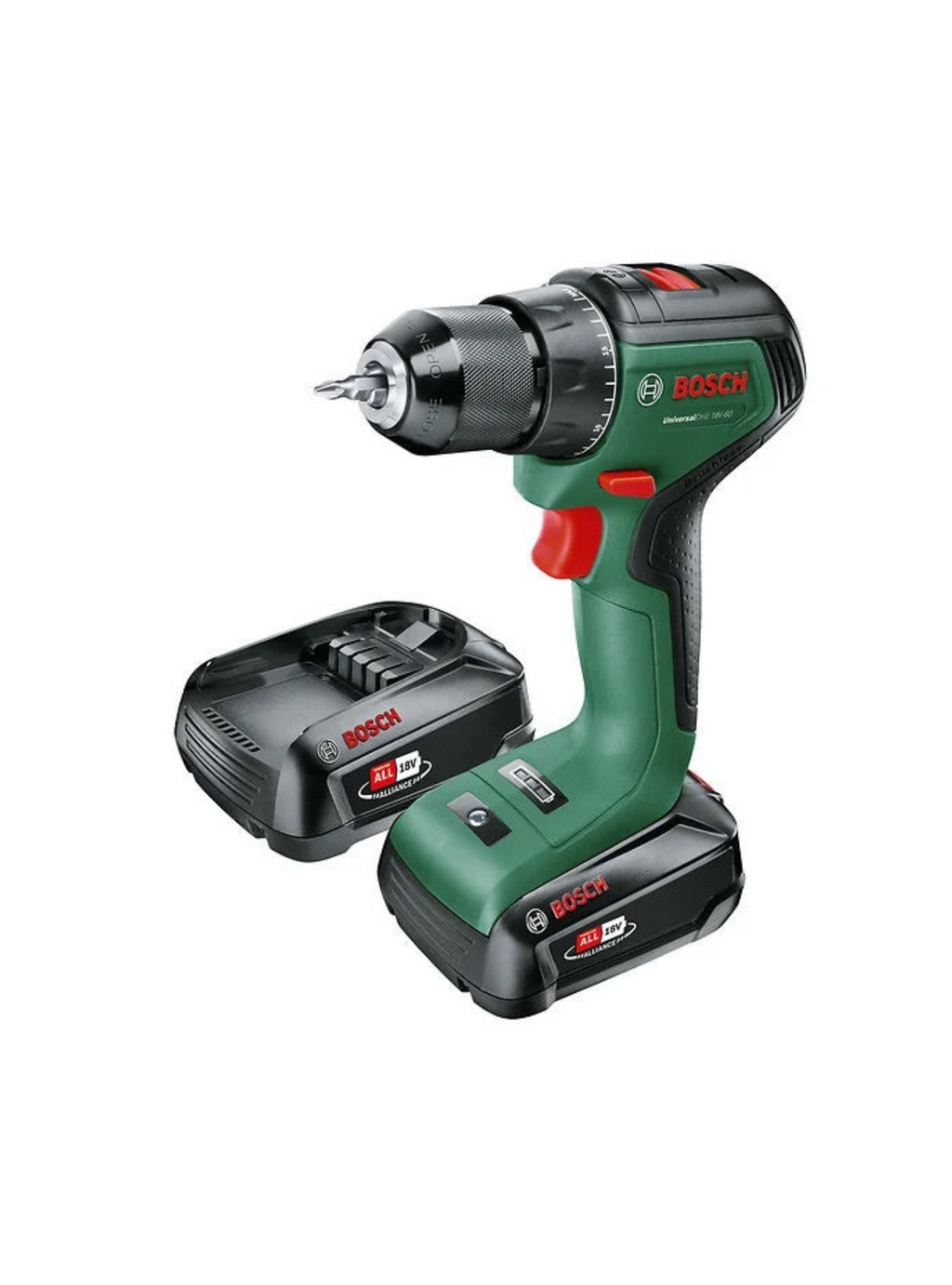 Perceuse BOSCH UniversalDrill + 2 batteries - 18V + chargeur rapide 14,4V & 18V
